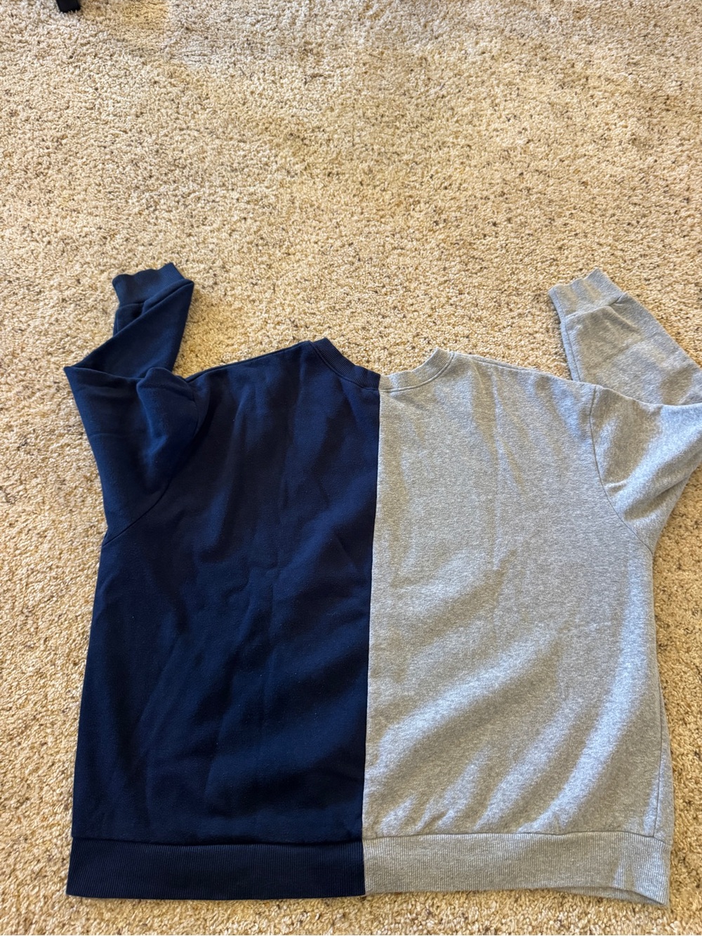 wild fable Gray and Navy Split Graphic Sweatshirt - Picture 3 of 3